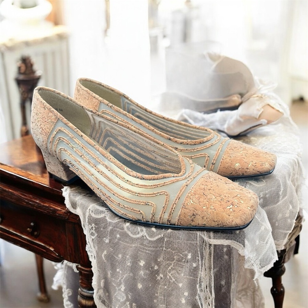 J.Renee Cork & Mesh Low heel shoes